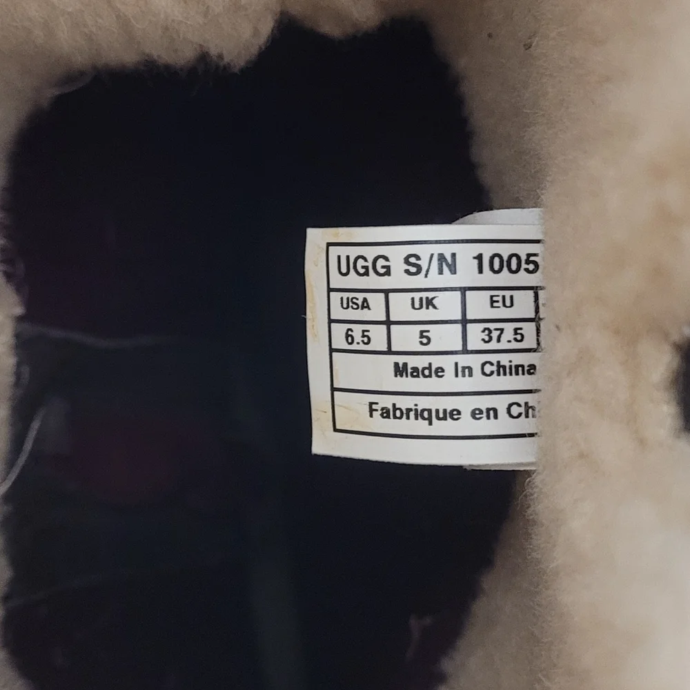 Ugg Thomsen Tall Waterproof Leather Shearling Lined Boots sz 6.5 1005268